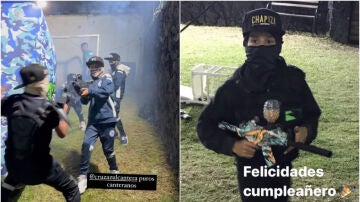 Un futbolista mexicano organiza una 'narcofiesta' de cumpleaños para su hijo de 12 en honor al Chapo Guzmán