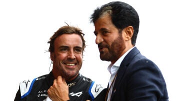 Mohammed ben Sulayem y Fernando Alonso