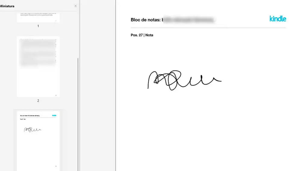 firmando documentos en el Kindle firmando documentos en el Kindle