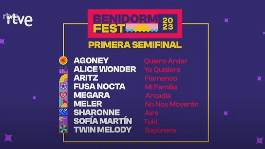 Primera semifinal del Benidorm Fest Primera semifinal del Benidorm Fest