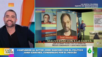 Confunden al actor Jordi Sánchez con el político condenado por el Procés 