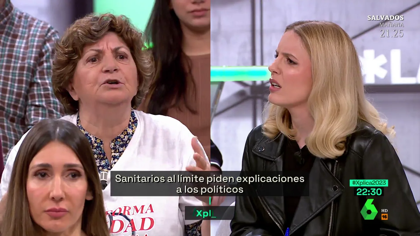"No nos pueden tratar como animales": la reprimenda de una usuaria de la sanidad pública madrileña a Elisa Vigil (PP) "No nos pueden tratar como animales": la reprimenda de una usuaria de la sanidad pública madrileña a Elisa Vigil (PP)