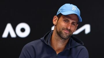 Novak Djokovic, en rueda de prensa