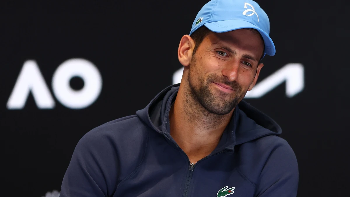 Novak Djokovic, en rueda de prensa