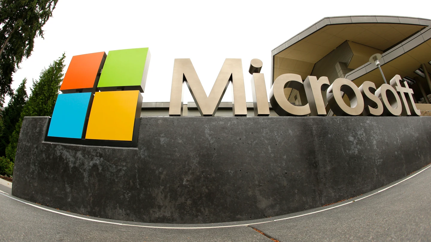 El logo de la compañía Microsoft El logo de la compañía Microsoft