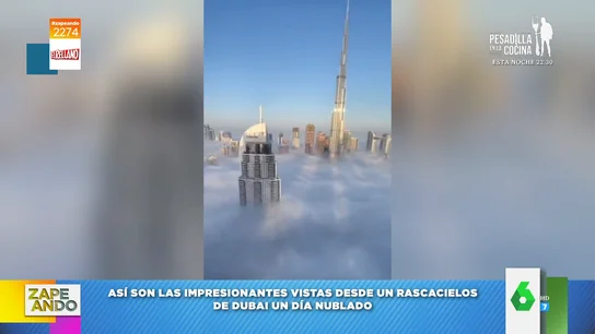 Las espectaculares vistas por encima de las nubes desde la habitación de un rascacielos de Dubái Las espectaculares vistas por encima de las nubes desde la habitación de un rascacielos de Dubái