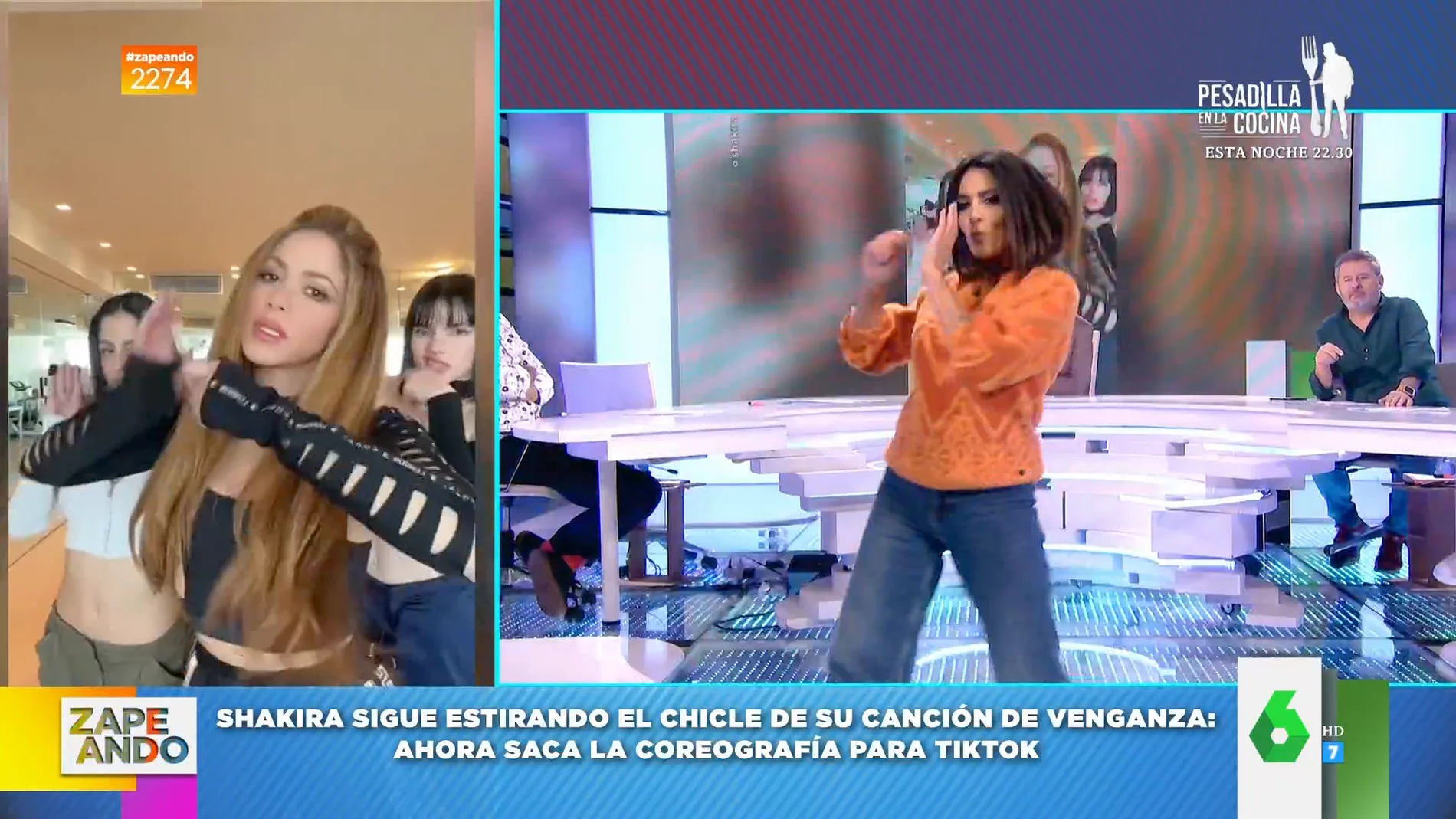 Lorena Castell aprende en directo la coreografía viral de Shakira en su canción con Bizarrap contra Piqué