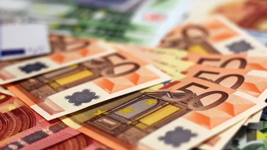 Imagen de archivo de billetes de euro Imagen de archivo de billetes de euro