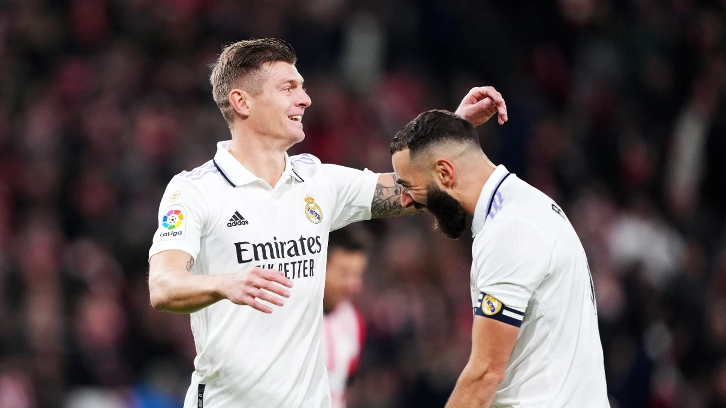 Toni Kroos y Karim Benzema Toni Kroos y Karim Benzema