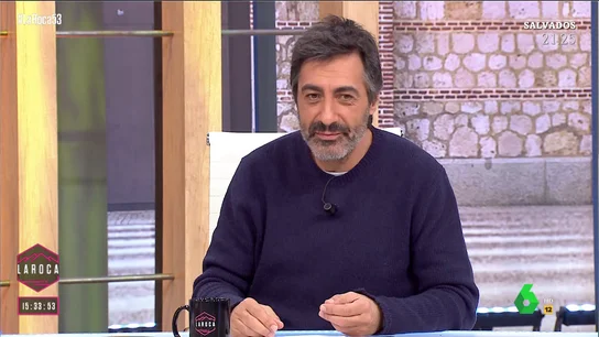 La divertida crítica de Nuria Roca al 'outfit' de Juan del Val: "Mira el puño, está roído" La divertida crítica de Nuria Roca al 'outfit' de Juan del Val: "Mira el puño, está roído"