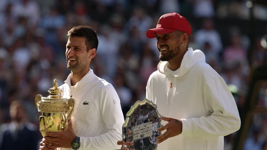 Novak Djokovic y Nick Kyrgios Novak Djokovic y Nick Kyrgios