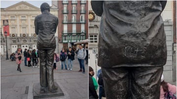 Vandalizan la estatua de Lorca en Madrid: ponen 'puto' en el trasero del monumento
