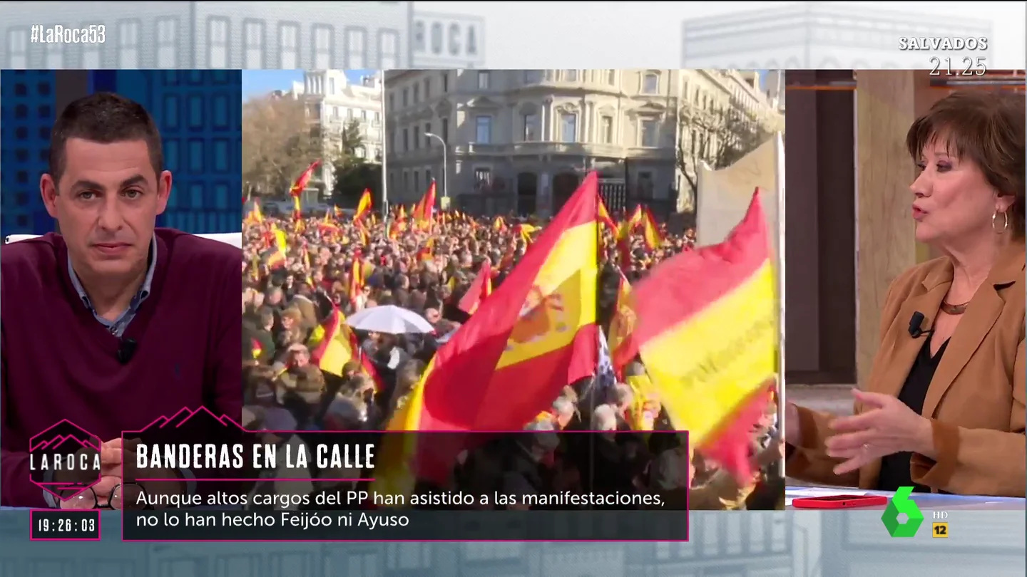El análisis de Nativel Peinado sobre la ausencia de Feijóo en la manifestación contra el Gobierno: "No ha querido repetir la foto de Colón" El análisis de Nativel Peinado sobre la ausencia de Feijóo en la manifestación contra el Gobierno: "No ha querido repetir la foto de Colón"