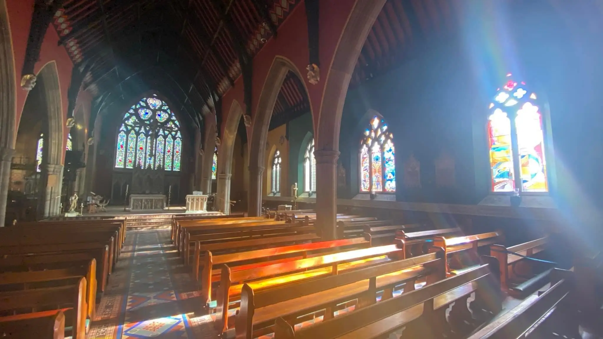 Imagen de archivo de la catedral de St. Mary en Newcastle 