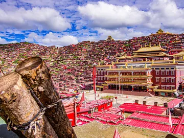 Larung Gar, en El Tíbet, en China Larung Gar, en El Tíbet, en China