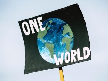 Pancarta contra el cambio climático