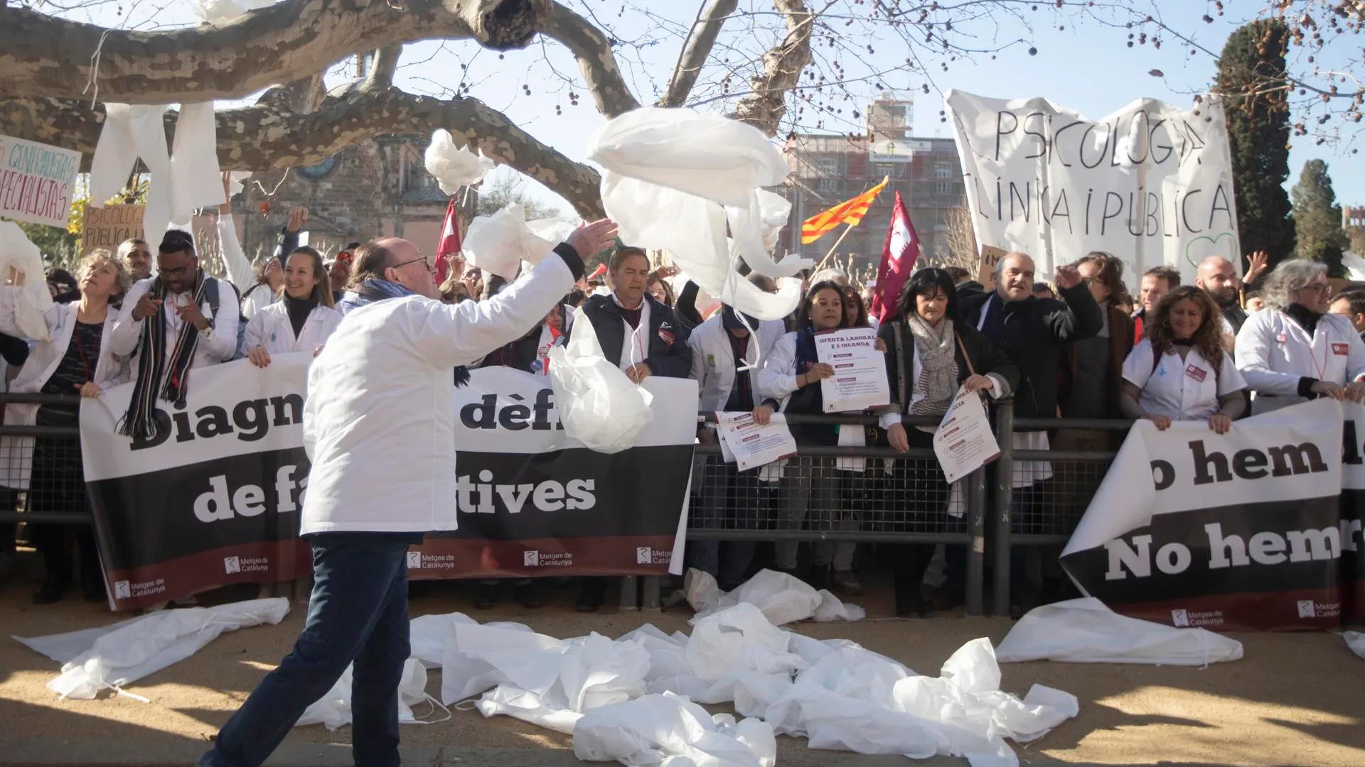 Manifestación en Cataluña.