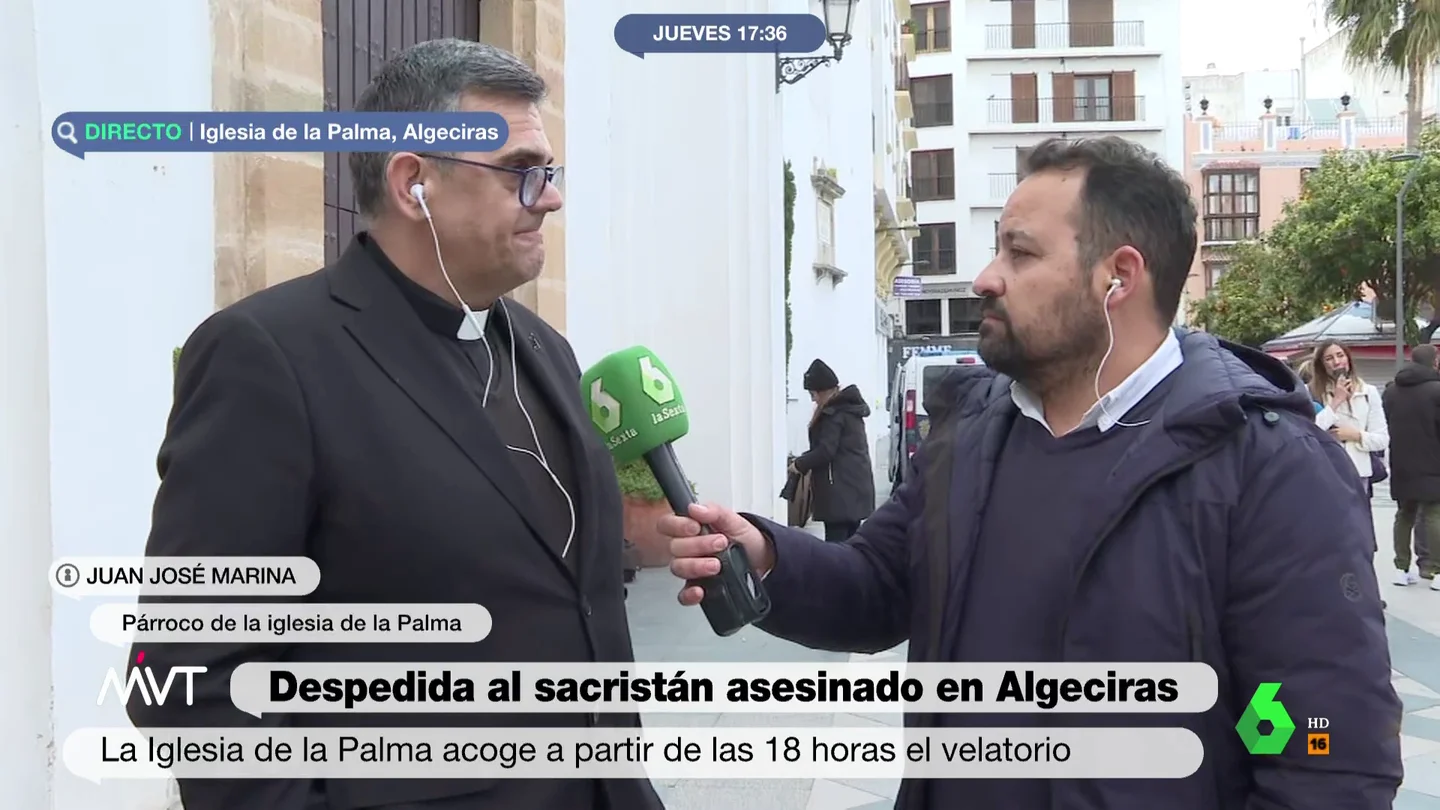 "Si os estoy hablando es porque el sacristán ha muerto": el párroco de La Palma, convencido de que el atacante iba a por él "Si os estoy hablando es porque el sacristán ha muerto": el párroco de La Palma, convencido de que el atacante iba a por él
