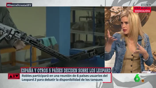 Afra Blanco defiende el envío de tanques Leopard a Ucrania: "Tenemos que acompañar a las potencias de Europa" Afra Blanco defiende el envío de tanques Leopard a Ucrania: "Tenemos que acompañar a las potencias de Europa"