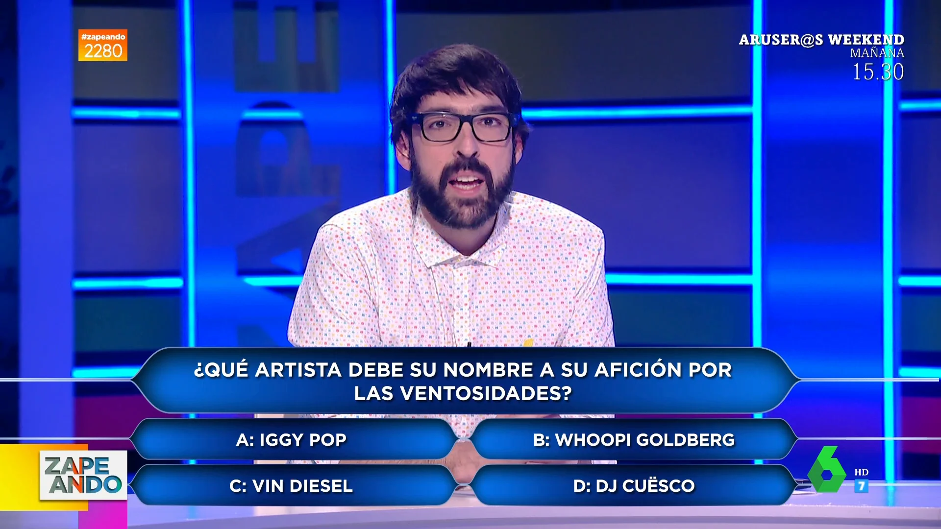 ¿Qué artista debe su nombre a su afición a las ventosidades? Descúbrelo con este juego de Zapeando 