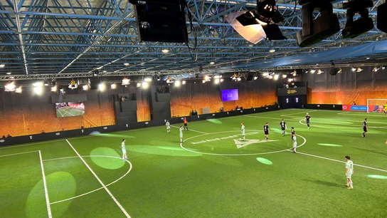 Uno de los partidos de la Kings League, en la jornada del 22 de enero de 2023 Uno de los partidos de la Kings League, en la jornada del 22 de enero de 2023