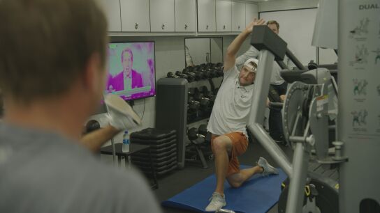 El golfista Scottie Scheffler, en una escena de la docuserie 'Full Swing'