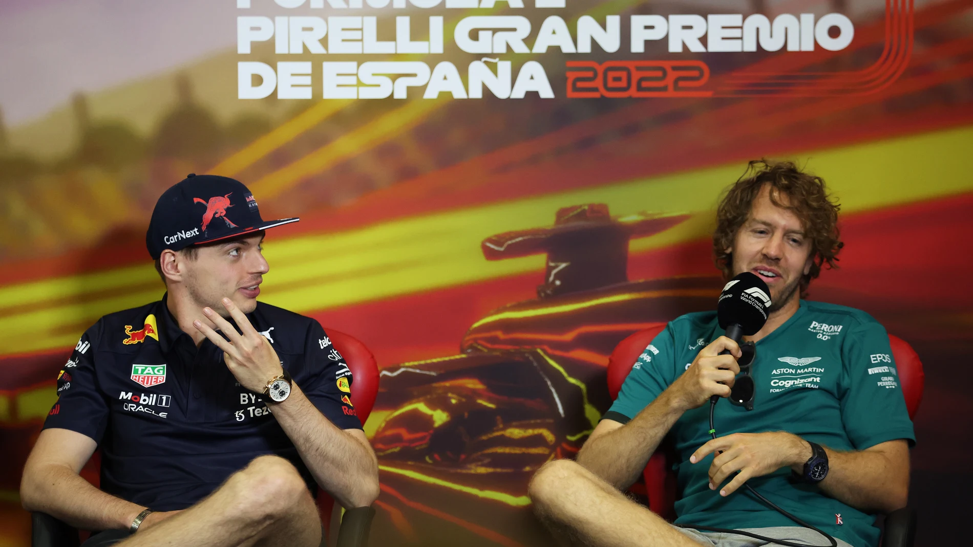 Max Verstappen y Sebastian Vettel