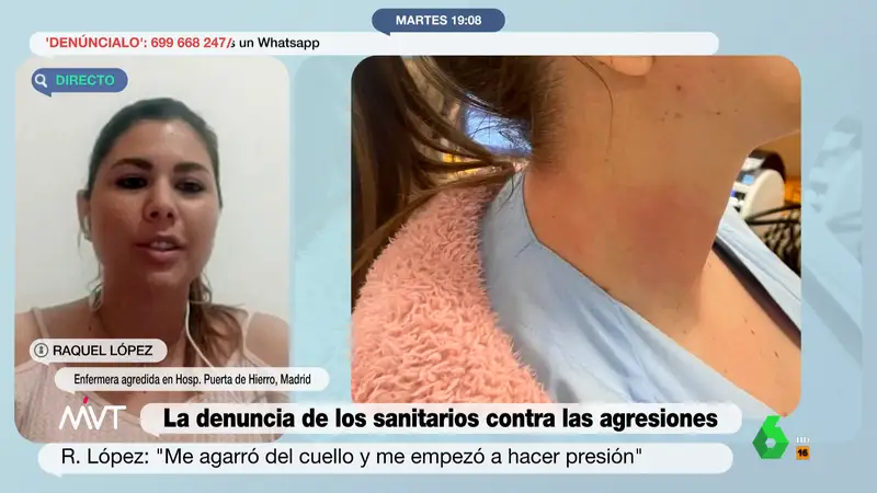 La denuncia de una enfermera agredida por una familia en urgencias: "Me agarró del cuello contra la pared"