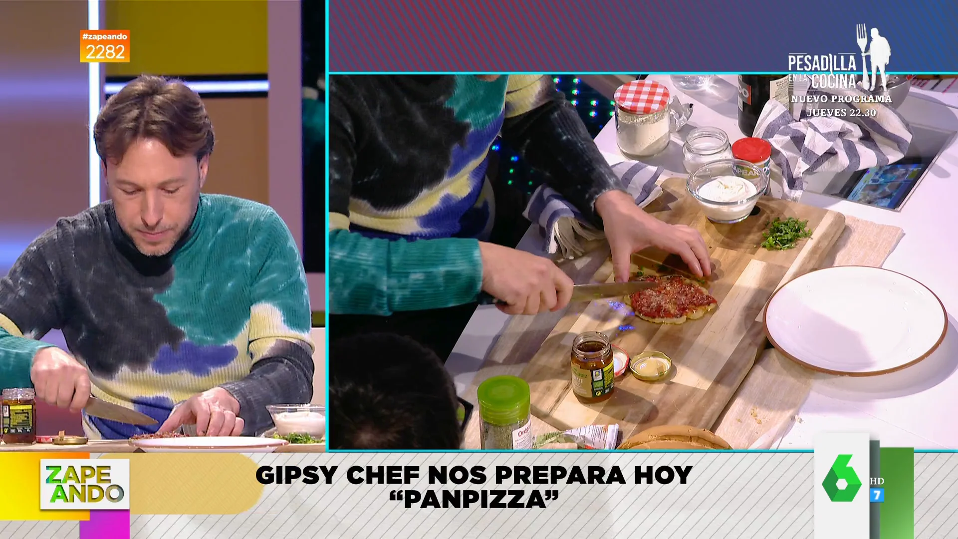 Gipsy Chef cocina en directo pizza: esta es su sencilla receta que te llevará menos de 10 minutos 