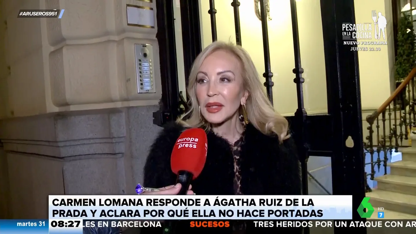 La contundente respuesta de Carmen Lomana a Ágatha Ruiz de la Prada: "Yo no cuento mi vida" La contundente respuesta de Carmen Lomana a Ágatha Ruiz de la Prada: "Yo no cuento mi vida"