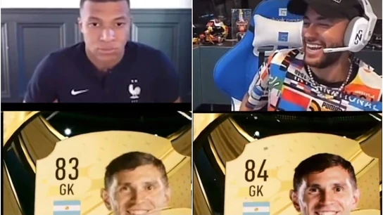 Reacciones de Kylian Mbappé y Neymar a la carta del Dibu Martínez Reacciones de Kylian Mbappé y Neymar a la carta del Dibu Martínez