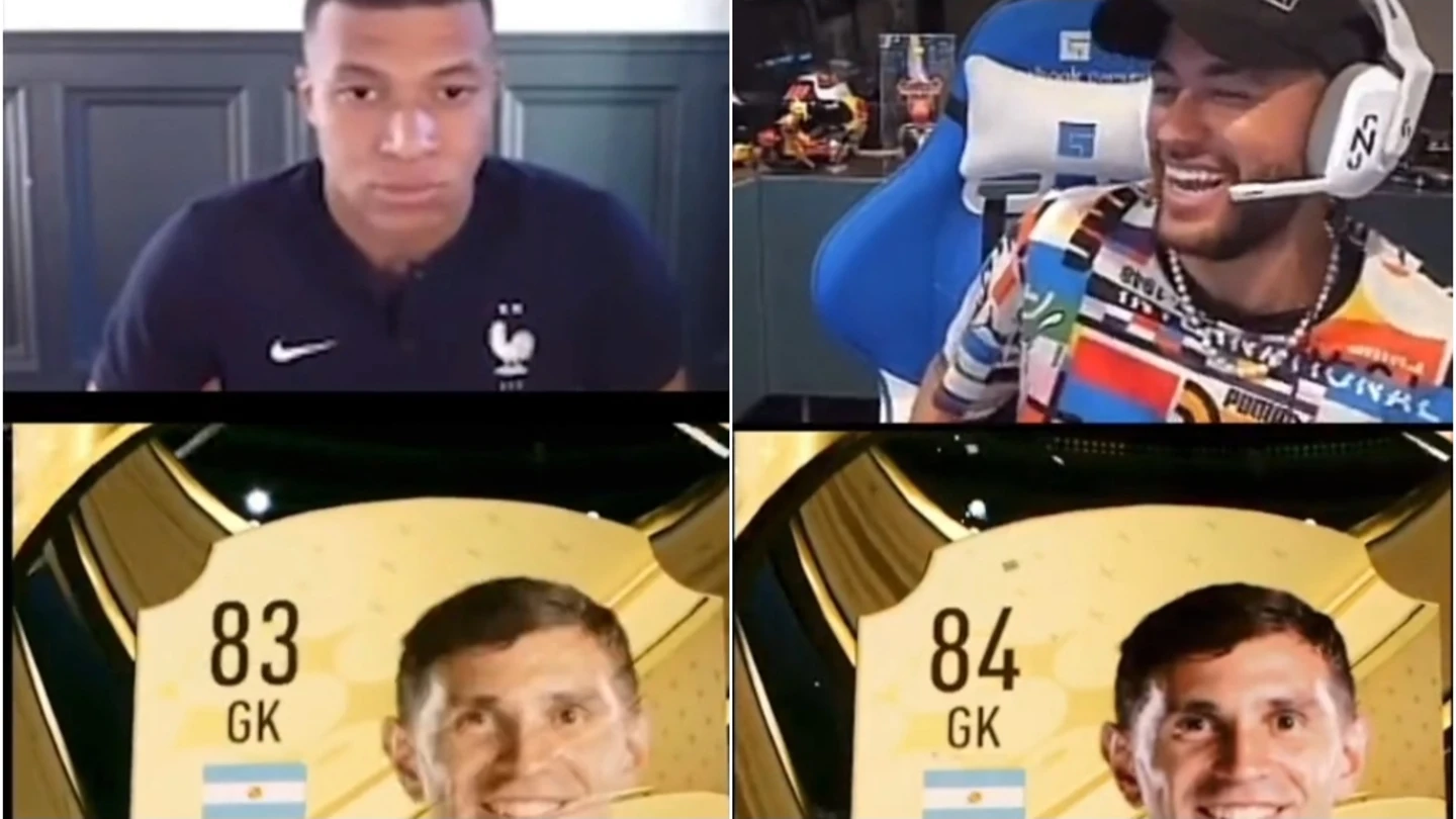 Reacciones de Kylian Mbappé y Neymar a la carta del Dibu Martínez Reacciones de Kylian Mbappé y Neymar a la carta del Dibu Martínez