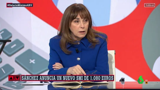 La indignación de Angélica Rubio con la patronal por el SMI: "¿Por qué no cuentan ellos sus salarios y sus beneficios?" La indignación de Angélica Rubio con la patronal por el SMI: "¿Por qué no cuentan ellos sus salarios y sus beneficios?"