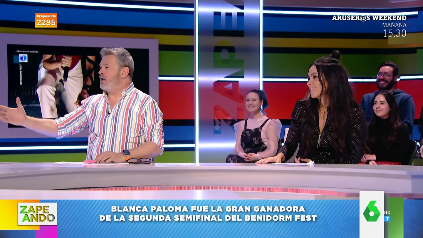 Los colaboradores de Zapeando se mojan sobre su favorito del Benidorm Fest Los colaboradores de Zapeando se mojan sobre su favorito del Benidorm Fest
