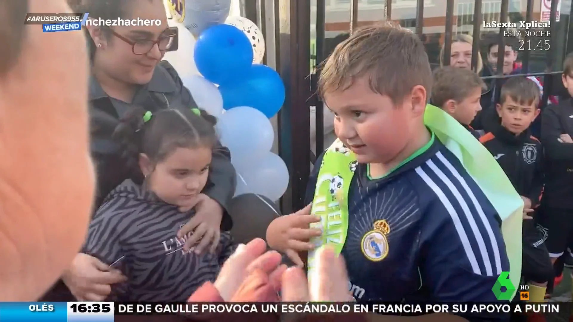 La multitudinaria merienda sorpresa de Rafita, el niño de 10 años al que dejaron plantado el día de su cumpleaños