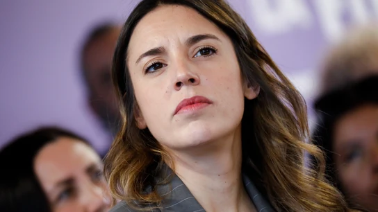 La ministra de Igualdad, Irene Montero, durante el acto 'La Ruta que transforma', en Murcia. La ministra de Igualdad, Irene Montero, durante el acto 'La Ruta que transforma', en Murcia.