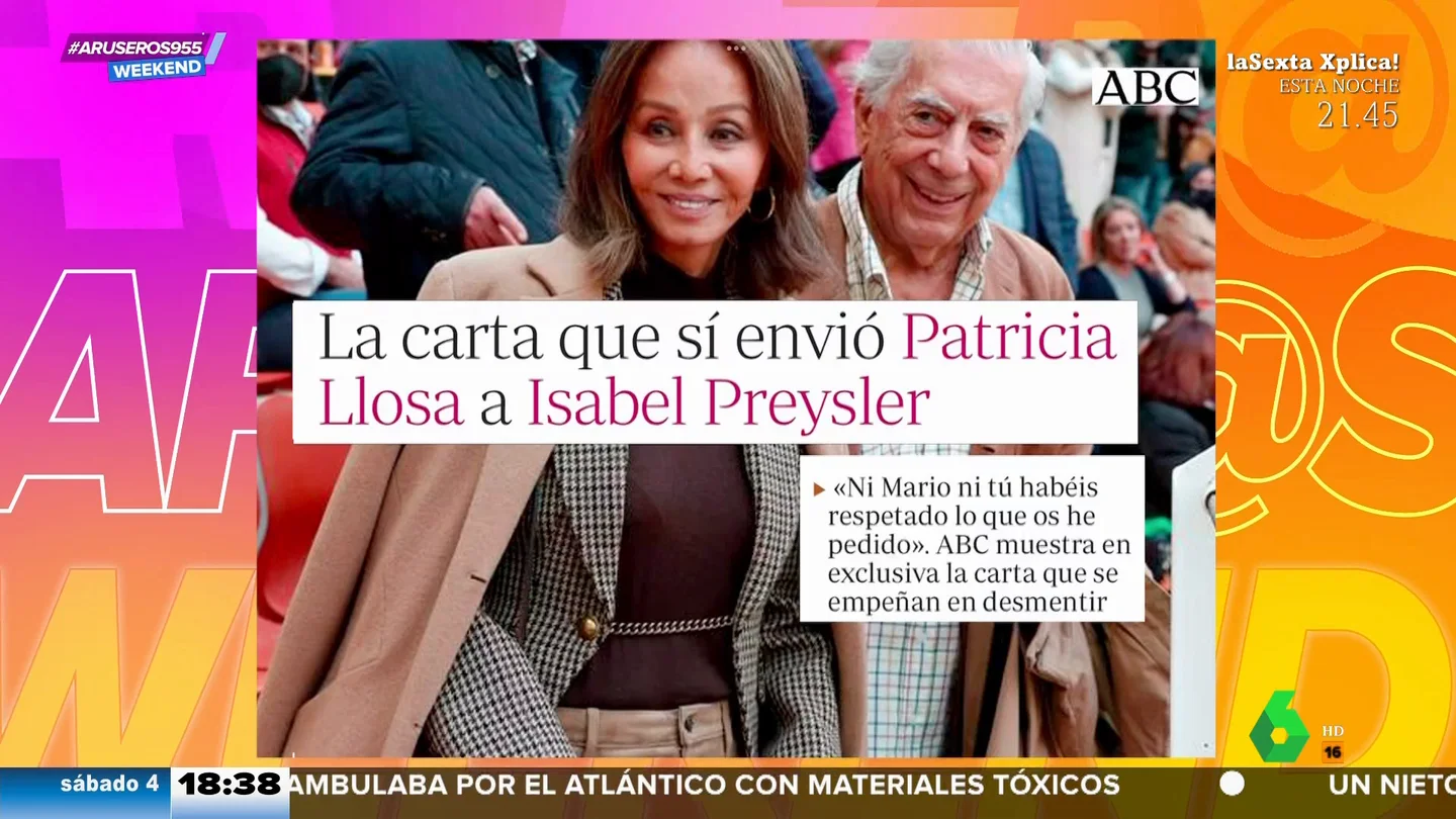 ¿Demuestra la filtración de la carta de Patricia Llosa a Isabel Preysler que esta sigue resentida? ¿Demuestra la filtración de la carta de Patricia Llosa a Isabel Preysler que esta sigue resentida?