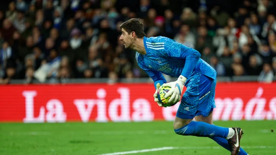 Thibaut Courtois, durante el partido contra la Real Sociedad Thibaut Courtois, durante el partido contra la Real Sociedad