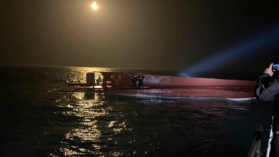 Lugar del naufragio de un barco en la costa sudoeste de Corea del Sur Lugar del naufragio de un barco en la costa sudoeste de Corea del Sur