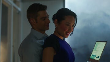 Mike Vogel as Cooper Connelly and Li Jun Li as Francesca, in the second season of 'Sex/Life'.