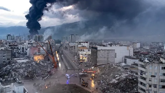 Imagen aérea de la ciudad turca de Iskenderun, distrito Hatay, que revela la destrucción tras los terremotos Imagen aérea de la ciudad turca de Iskenderun, distrito Hatay, que revela la destrucción tras los terremotos