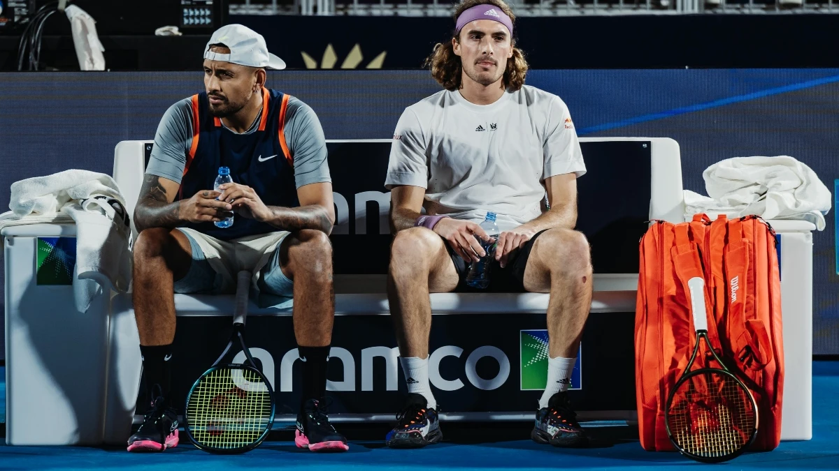 Nick Kyrgios y Stefanos Tsitsipas