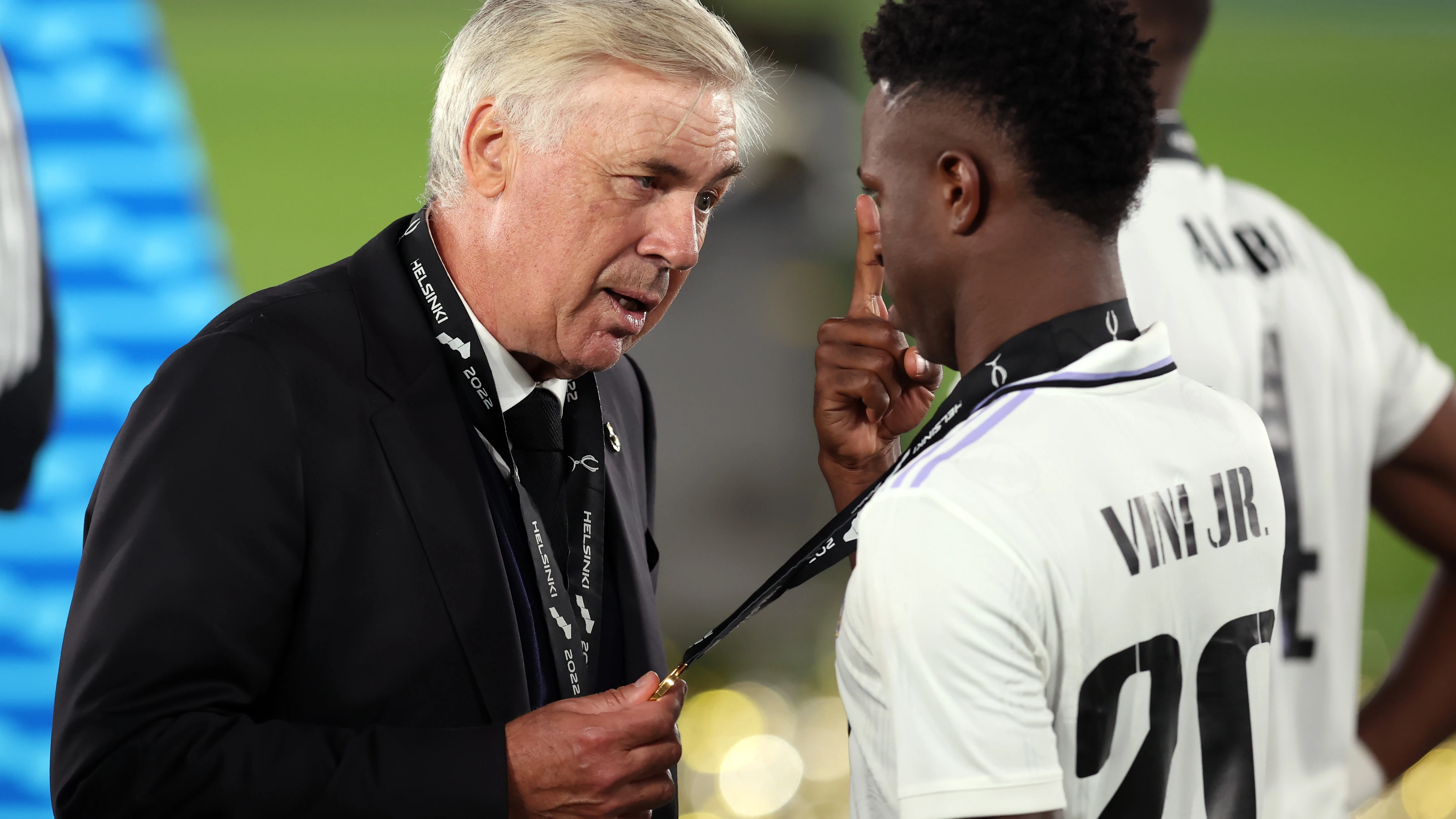 Carlo Ancelotti y Vinicius