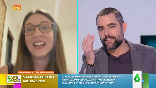 ¿Es rentable vivir como nómada digital? Sandra Lefort se lo aclara a Dani Mateo ¿Es rentable vivir como nómada digital? Sandra Lefort se lo aclara a Dani Mateo