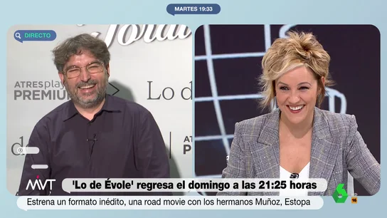 La cómica reacción de Jordi Évole cuando Cristina Pardo le pregunta si va a entrevistar a Froilán La cómica reacción de Jordi Évole cuando Cristina Pardo le pregunta si va a entrevistar a Froilán