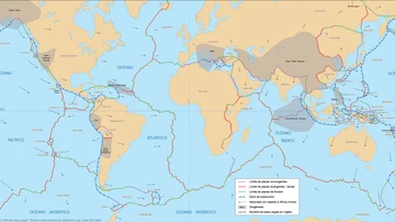 Mapa mundial de tectónica de placas
