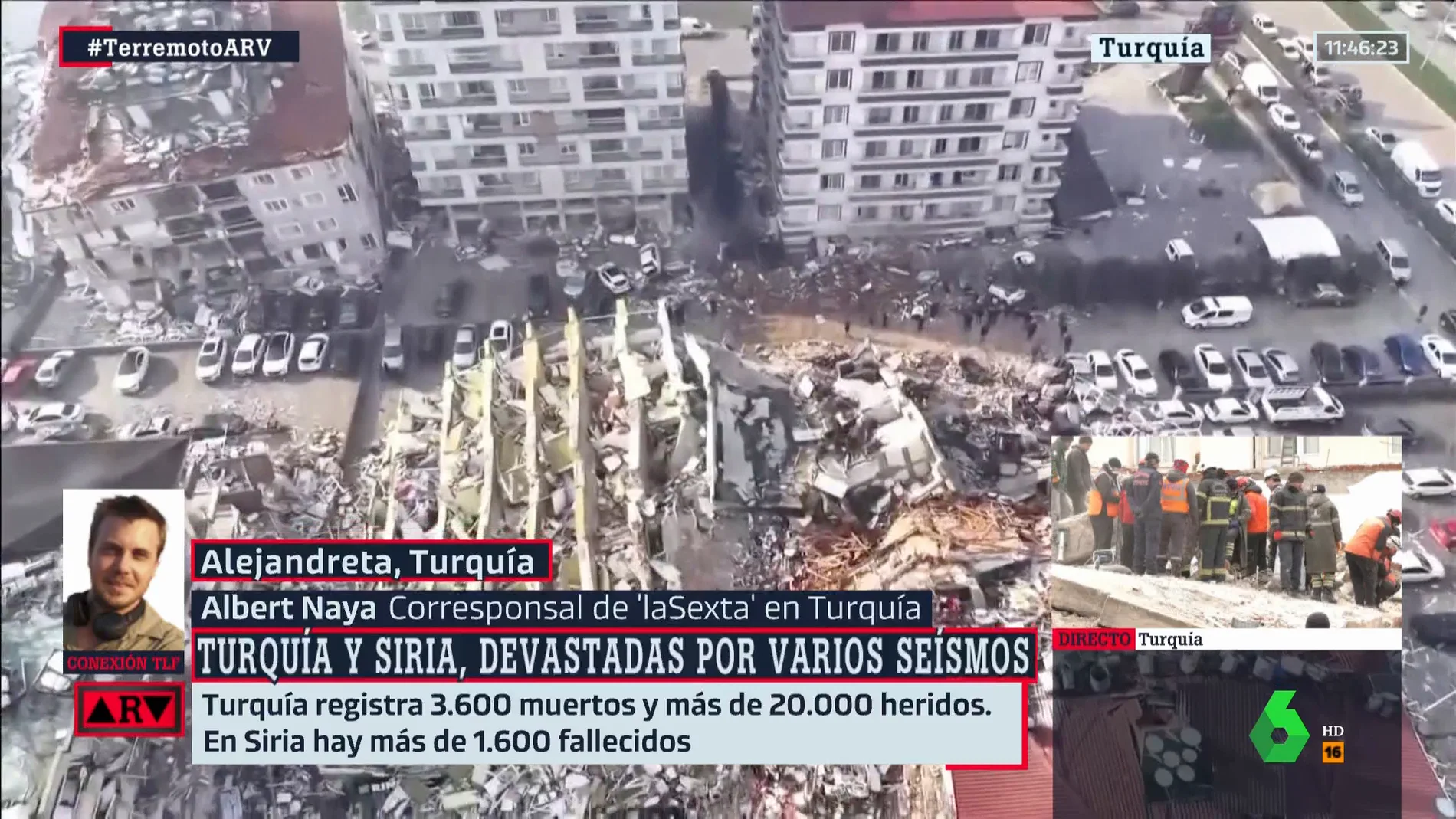 "Todo son escombros. Los equipos de rescate no llegan": la devastación de los terremotos en Hatay (Turquía)