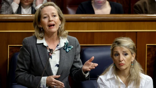 La vicepresidenta primera del Gobierno, Nadia Calviño, en la sesión de control La vicepresidenta primera del Gobierno, Nadia Calviño, en la sesión de control