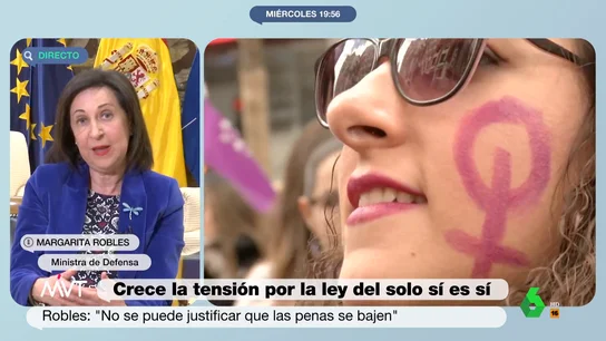 Robles defiende la reforma de la ley del 'solo sí es sí': "No se puede justificar que las penas se bajen" Robles defiende la reforma de la ley del 'solo sí es sí': "No se puede justificar que las penas se bajen"