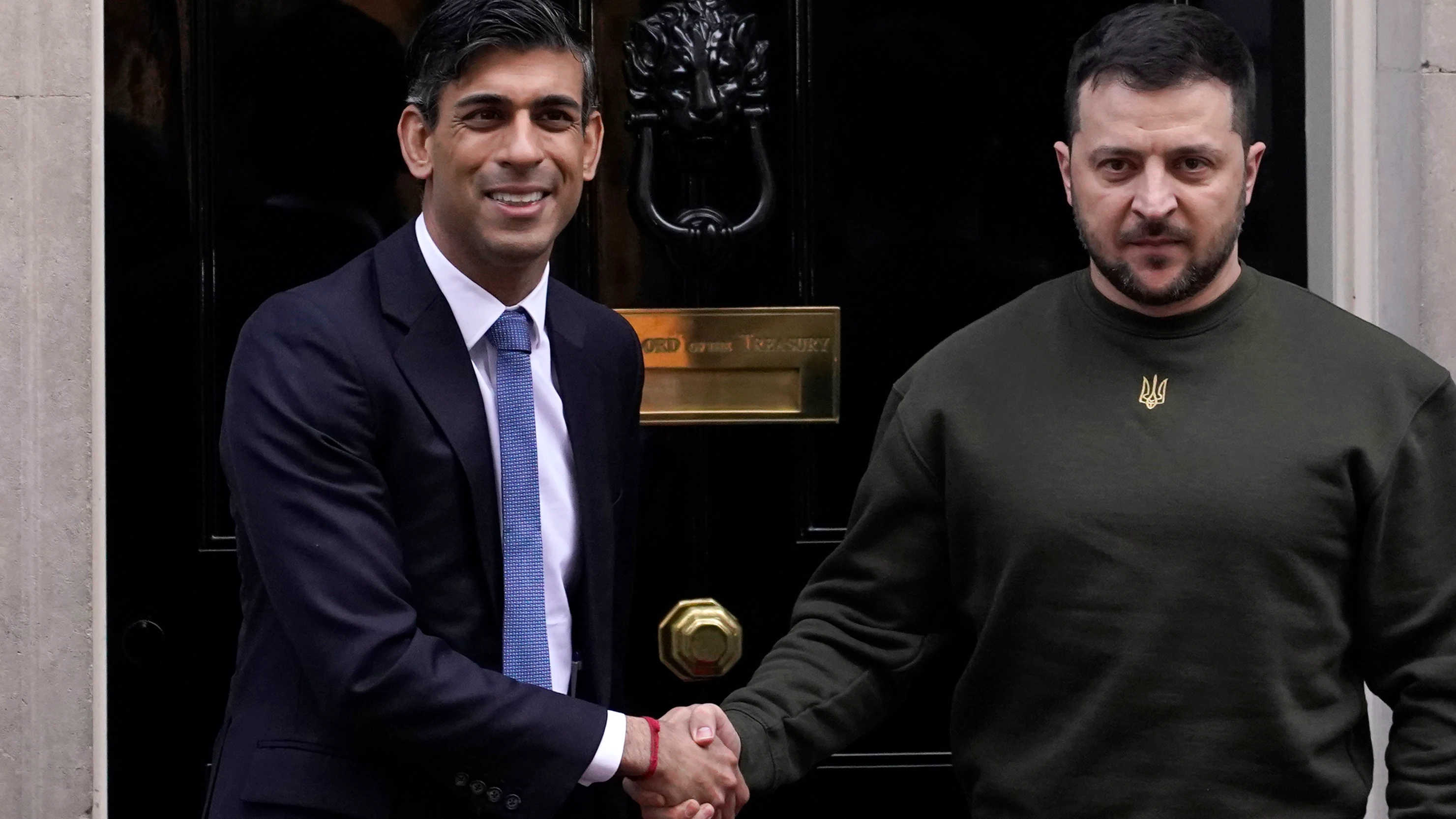 Zelenski y Sunak, a su llegada a Downing Street